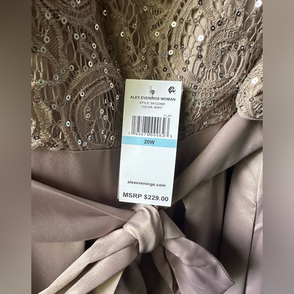 Alex Evenings dress, mother of the bride, high-low, plus size 20W, NWT - Picture 4 of 12